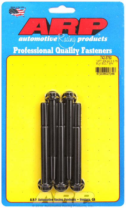 5-Pack Bolt Kit, 12-Point Head Black Oxide AR742-3750