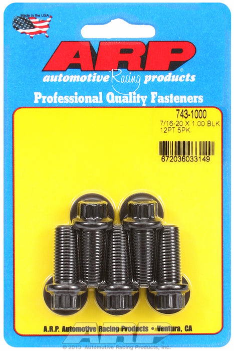 5-Pack Bolt Kit, 12-Point Head Black Oxide AR743-1000