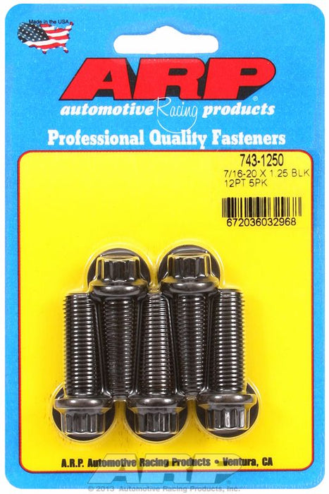 5-Pack Bolt Kit, 12-Point Head Black Oxide AR743-1250