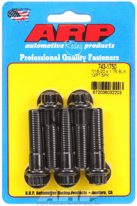 5-Pack Bolt Kit, 12-Point Head Black Oxide AR743-1750