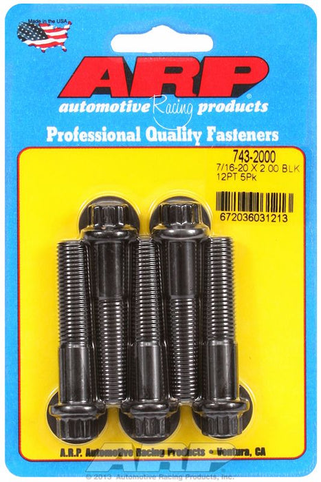 5-Pack Bolt Kit, 12-Point Head Black Oxide AR743-2000