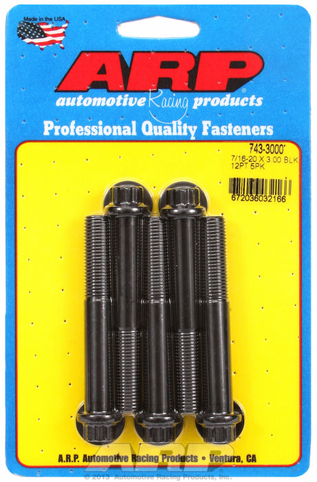 5-Pack Bolt Kit, 12-Point Head Black Oxide AR743-3000