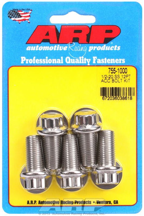 5-Pack Bolt Kit, 12-Point Head S/S AR755-1000