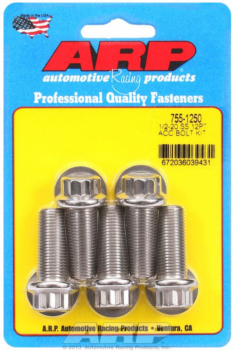 5-Pack Bolt Kit, 12-Point Head S/S AR755-1250