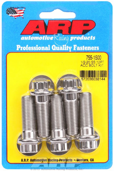 5-Pack Bolt Kit, 12-Point Head S/S AR755-1500