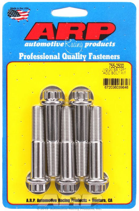 5-Pack Bolt Kit, 12-Point Head S/S AR755-2500