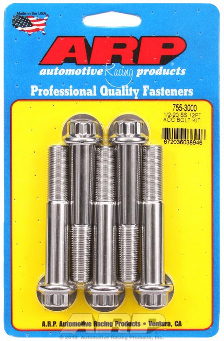 5-Pack Bolt Kit, 12-Point Head S/S AR755-3000