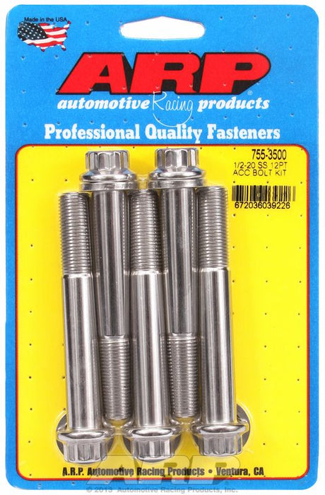 5-Pack Bolt Kit, 12-Point Head S/S AR755-3500