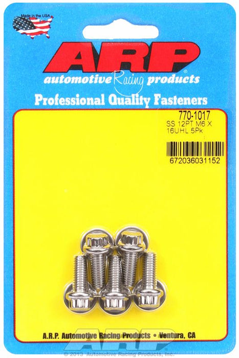 5-Pack Bolt Kit, 12-Point Head S/S AR770-1017