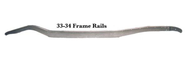 Replacement 1933-34 Ford Stamped Steel Frame Rails ASC20134