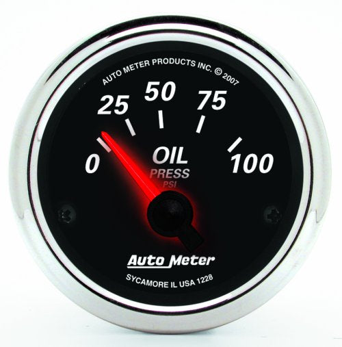 Designer Black II Oil Pressure Gauge AU1228