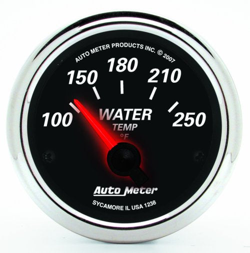 Designer Black II Water Temperature Gauge AU1238