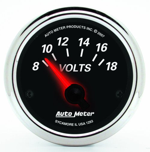 Designer Black II Voltmeter Gauge AU1293