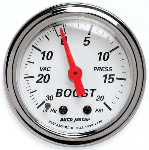 Arctic White Series Boost/Vacuum Gauge AU1372