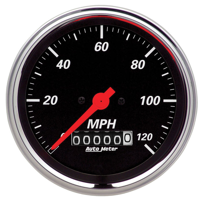 Designer Black Series 3-3/8" 120 mph Speedometer AU1479