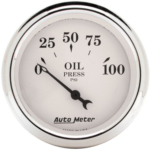 Old Tyme White Series Oil Pressure Gauge AU1628