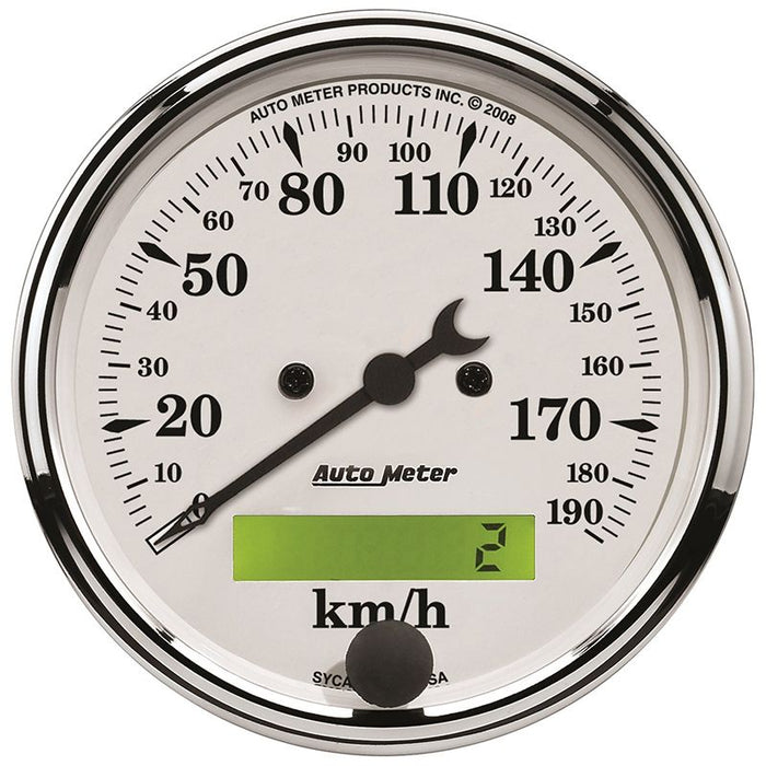 Old Tyme White Speedometer AU1688-M