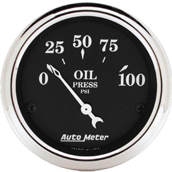 Old Tyme Black Series Oil Pressure Gauge AU1727