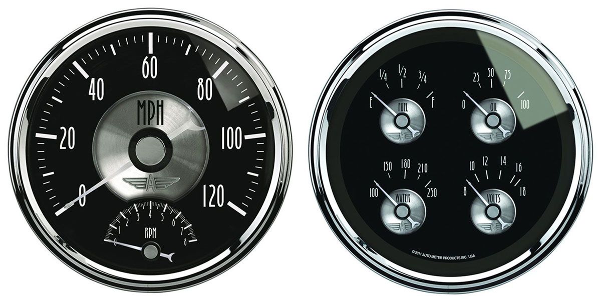 Prestige Series - Black Diamond Quad Gauge/Speedometer Kit AU2005