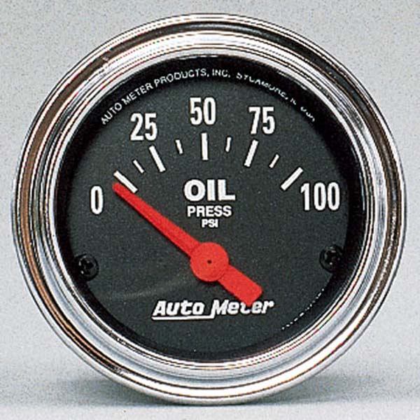 Traditional Chrome Series Oil Pressure Gauge AU2522