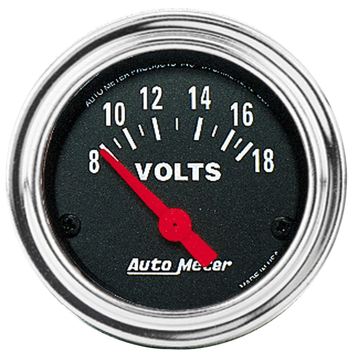 Traditional Chrome Series Voltmeter Gauge AU2592