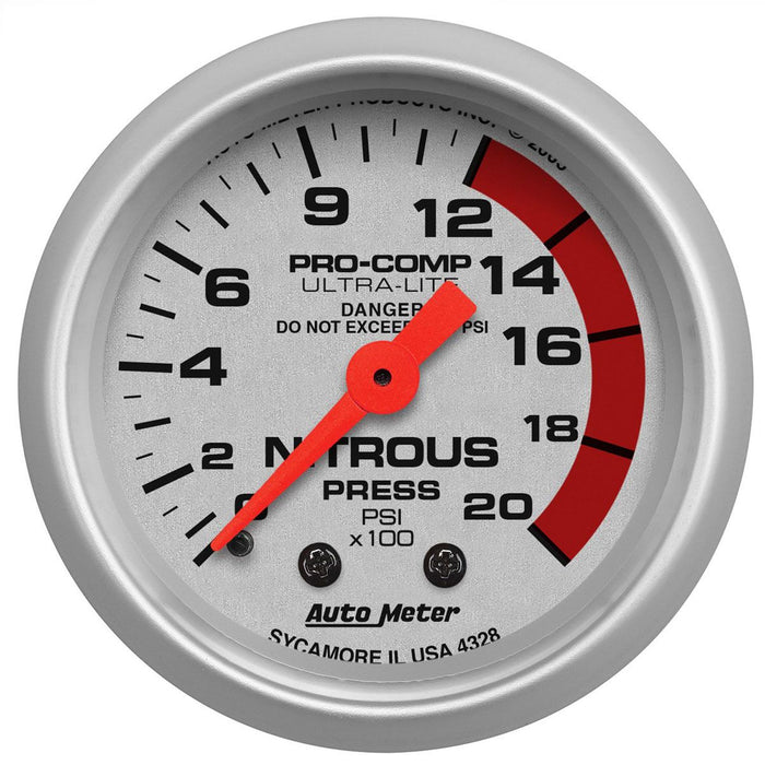 Ultra-Lite Series Nitrous Pressure Gauge AU4328