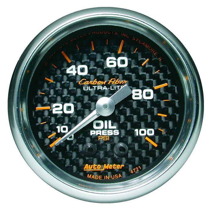 Carbon Fiber Series Oil Pressure Gauge AU4721