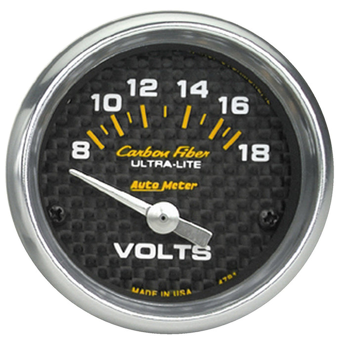 Carbon Fiber Series Voltmeter Gauge AU4791