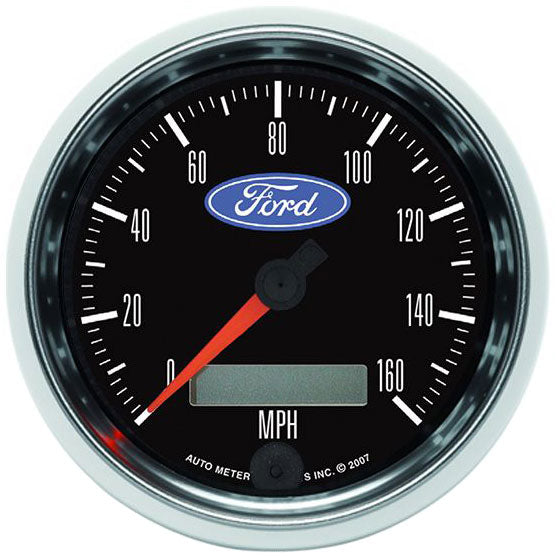 Ford Logo Series 3-3/8" 160 mph Electric Speedometer, Chrome Bezel AU880824