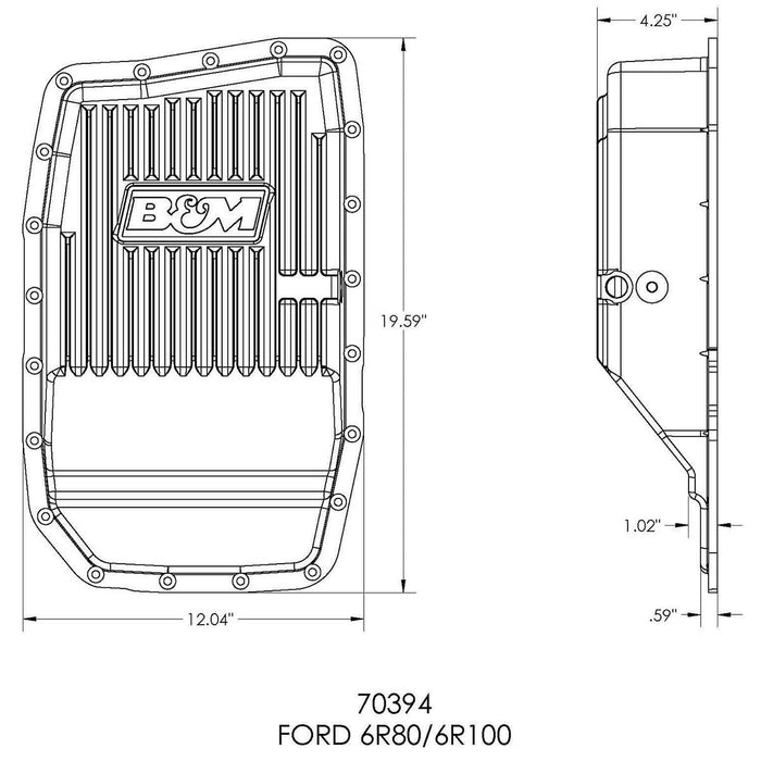 Deep Aluminium Trans Pan, Black BM70394