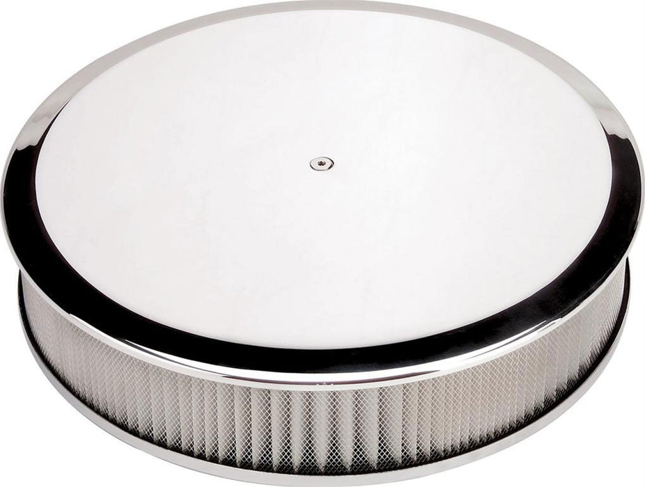 Polished Aluminium Round Air Cleaner Assembly - Plain BS15829