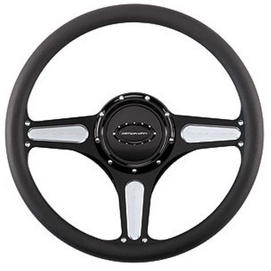 14" Billet "Street Lite" Black Steering Wheel BSBLK30103