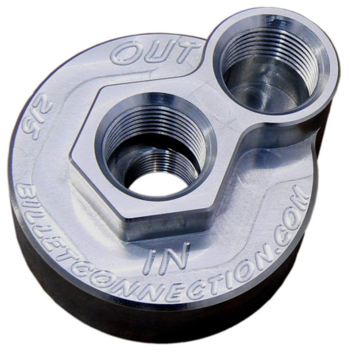 -12AN Billet Oil Block Adapter Kit - Clear Anodised CV215