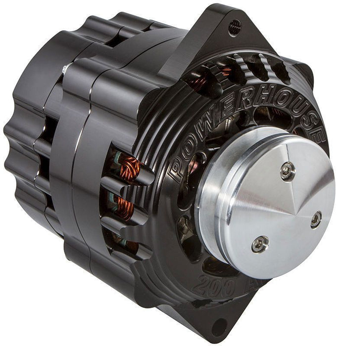 CVR Billet Powerhouse Alternator - Black CVR8106BK