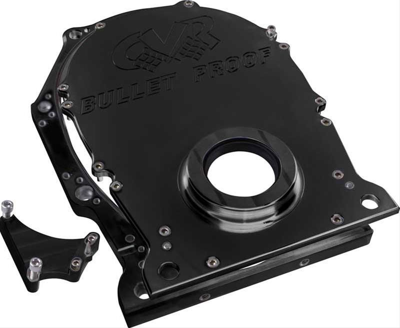 2 Piece Billet Timing Cover - Black CVRTC2440BK