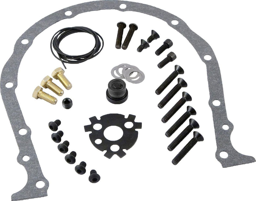 2 Piece Billet Timing Cover - Black CVRTC2454BK