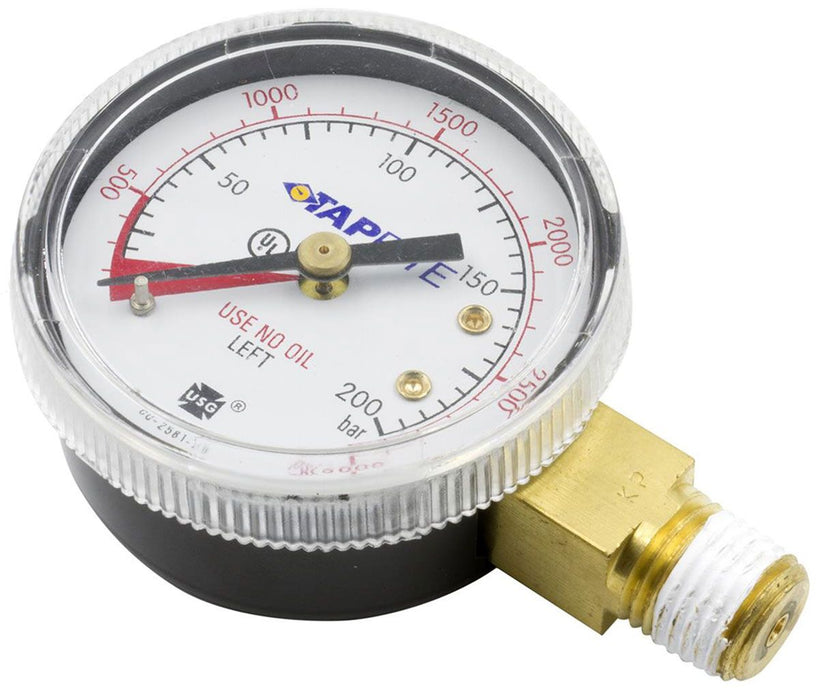 High Pressure Gauge for CO2 Regulator, 0-3000 psi DE-GHP