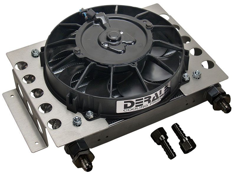 Derale Universal Atomic-Cool Remote Mount Fluid Cooler with Fan DP13750