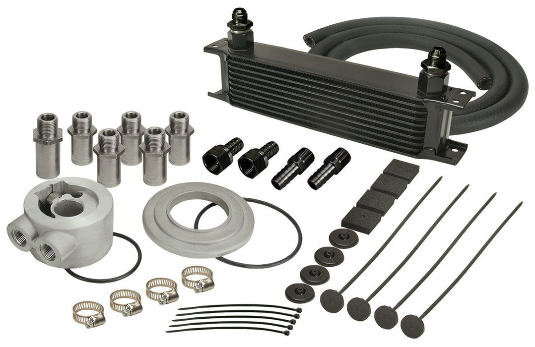 Derale Stacked Plate Engine Oil Cooler Kit (sandwich adapter) DP15605