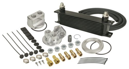 Derale Stacked Plate Engine Oil Cooler Kit (spin on adapter) DP15651