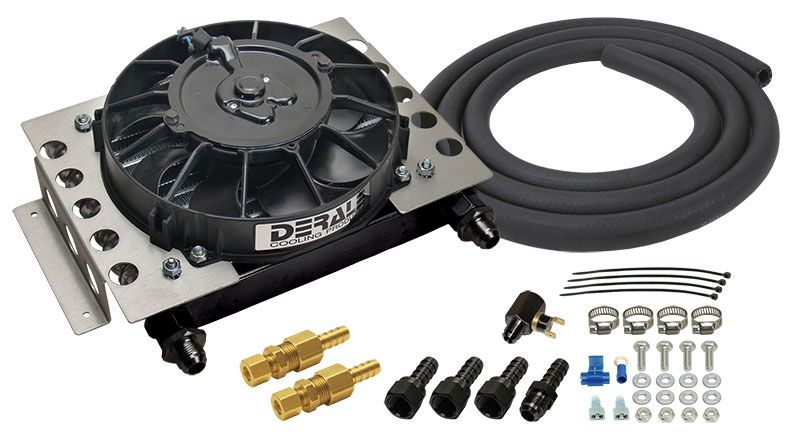 Derale Atomic-Cool Remote Mount Transmission Cooler Kit with Fan DP15950