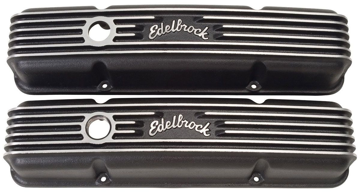 Classic Aluminium Series Valve Covers - Black Finish ED41443