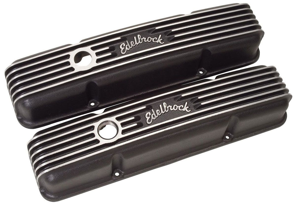 Classic Aluminium Series Valve Covers - Black Finish ED41443