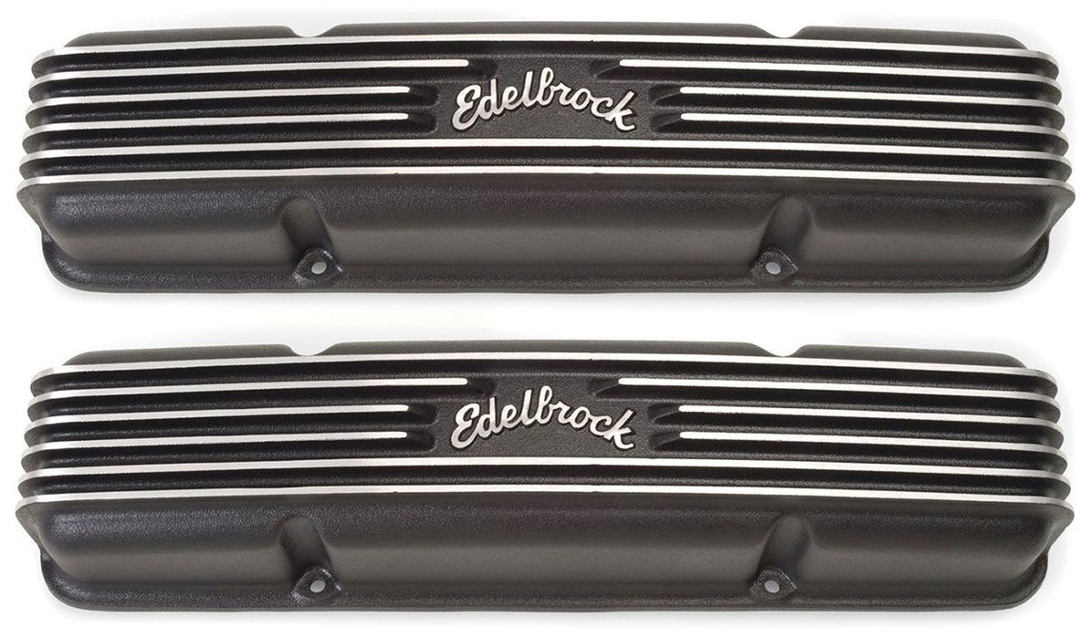 Classic Aluminium Series Valve Covers - Black Finish ED41453