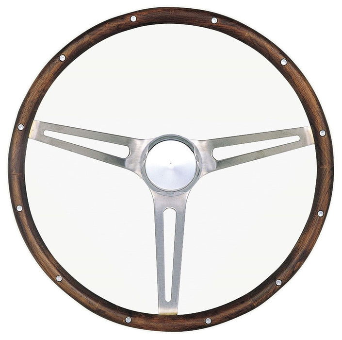 15" Classic Steering Wheel With Polished Horn Button GR967-0