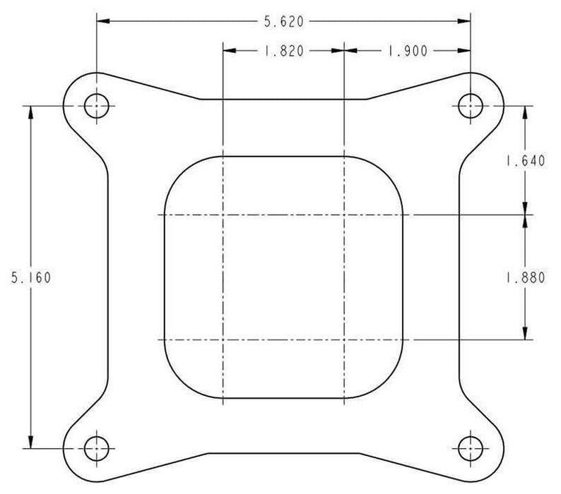 650 CFM 4-Barrel Street/Strip Carburettor - Shiny Finish HO0-4777S