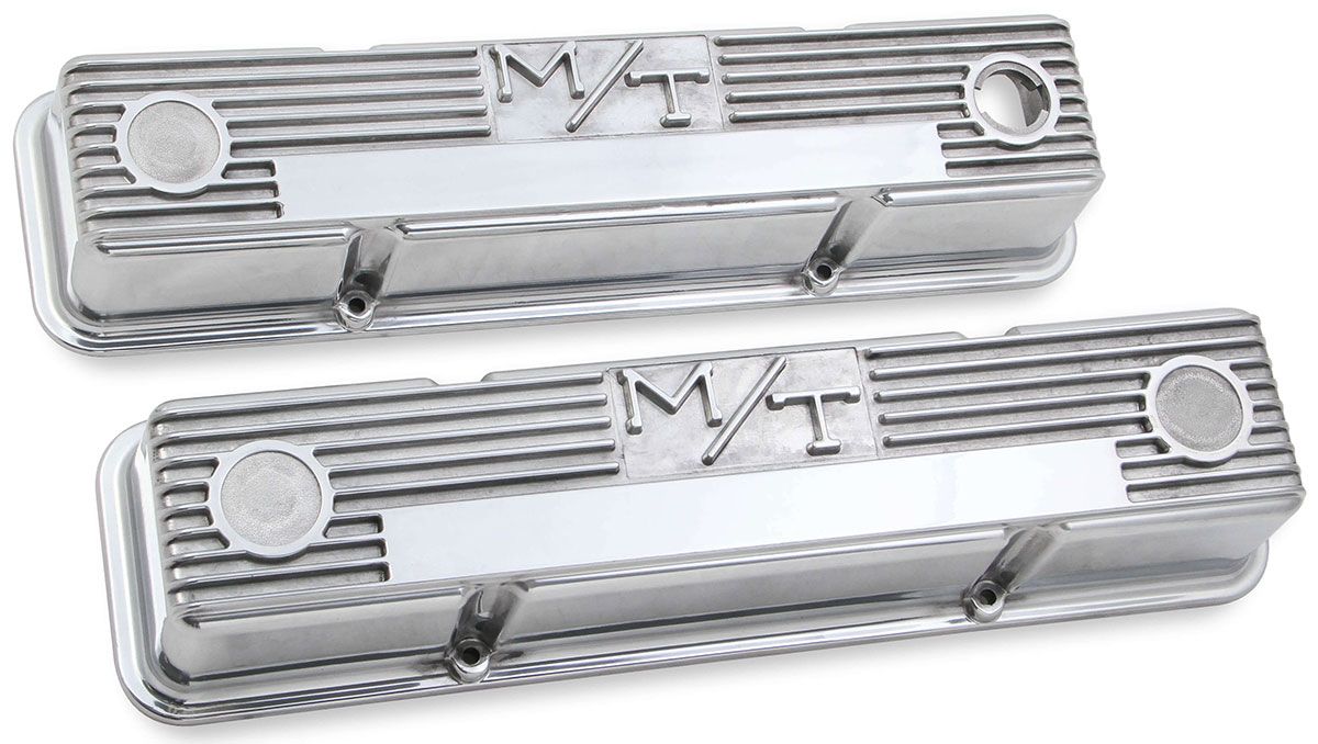 Finned Aluminium M/T Valve Covers - Polished HO241-82