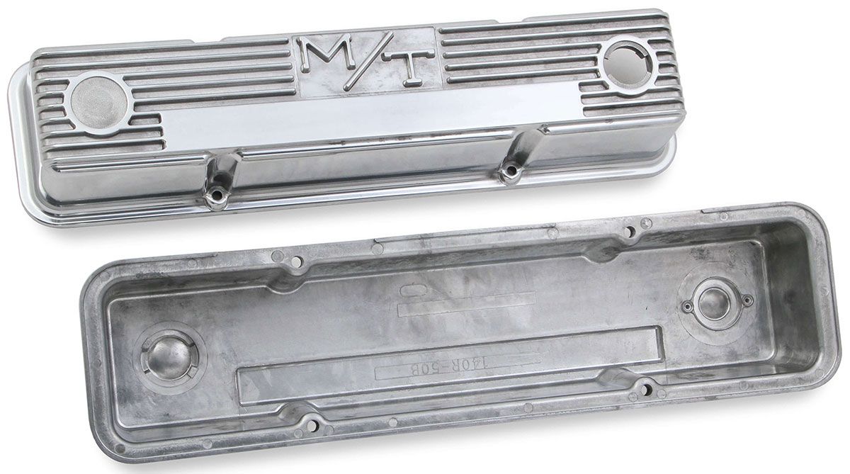 Finned Aluminium M/T Valve Covers - Polished HO241-82