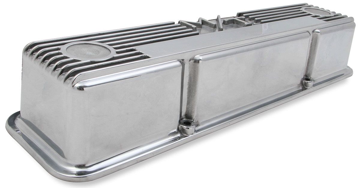 Finned Aluminium M/T Valve Covers - Polished HO241-82