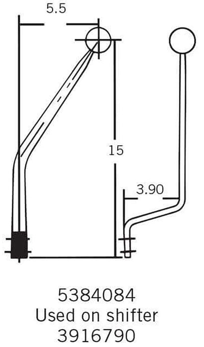 Chrome Replacement 15"Shifter Stick HU5384084